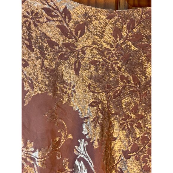 Bandolino Velvet Burnout Top Sz 12 Mauve Fairy Whimsy - Picture 4 of 7